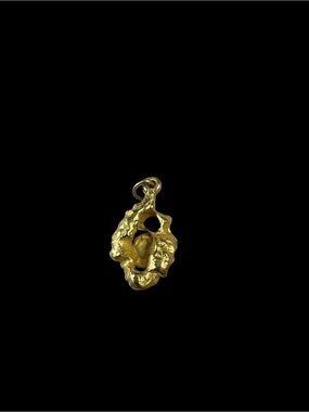 Vintage Gold-tone Floral Drop Pendant Necklace Charm